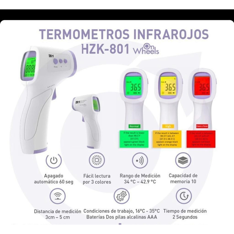 Termometros Infrarojos HZK801 Lucho Patin
